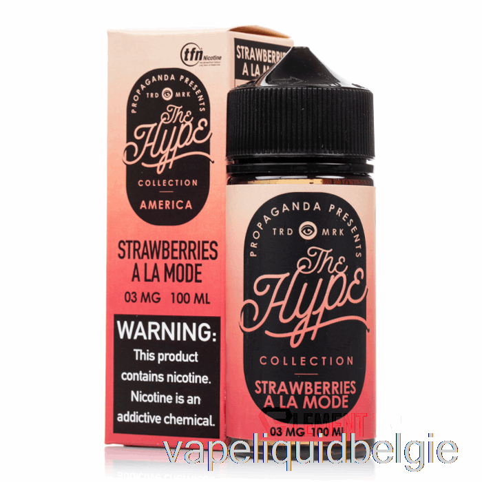 Vape Smaken Hype - Aardbeien A La Mode - Propaganda E-liquids - 100ml 0mg